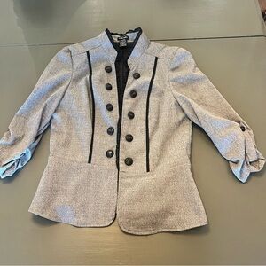 Stoosh Gray Blazer with Black Trim